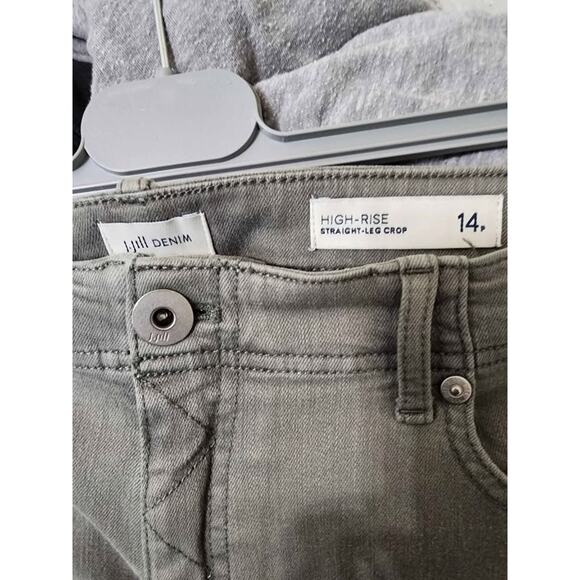 J.Jill Denim High-Rise Straight-Leg Crop, 14 Petite - Picture 3 of 10